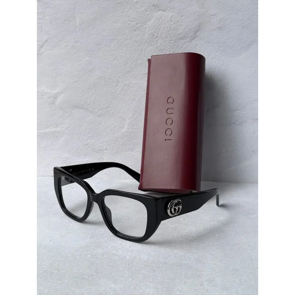 NEW Gucci GG1952O Black Thick Rim Eyeglasses Frames $515